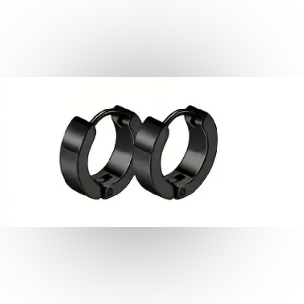 Bnib  Surgical Stainless Steel Huggies  Black